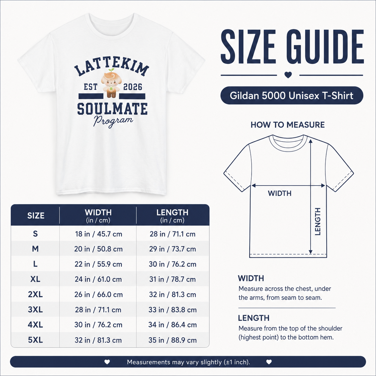 LatteKim Soulmate Program Varsity T-Shirt